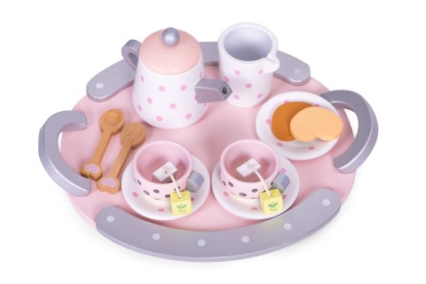 ECOTOYS Drewniany Serwis Do Herbaty15 Elementów – Dla Dzieci