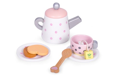 ECOTOYS Drewniany Serwis Do Herbaty15 Elementów – Dla Dzieci