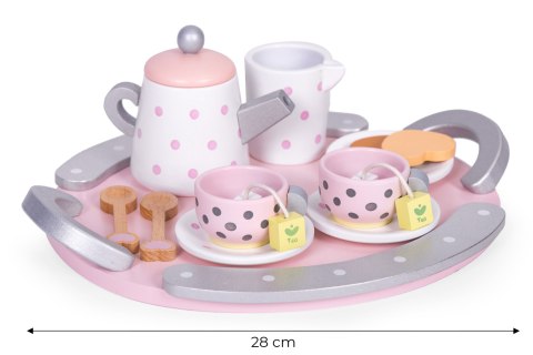 ECOTOYS Drewniany Serwis Do Herbaty15 Elementów – Dla Dzieci