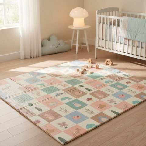 Mata Edukacyjna Piankowa Z Torbą IPLAY 200x150 Cm – Dwustronna, Las