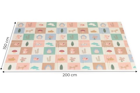 Mata Edukacyjna Piankowa Z Torbą IPLAY 200x150 Cm – Dwustronna, Las