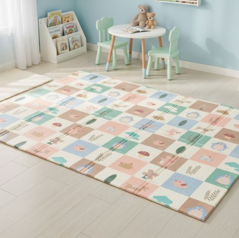 Mata Edukacyjna Piankowa Z Torbą IPLAY 200x180 Cm – Dwustronna, Las