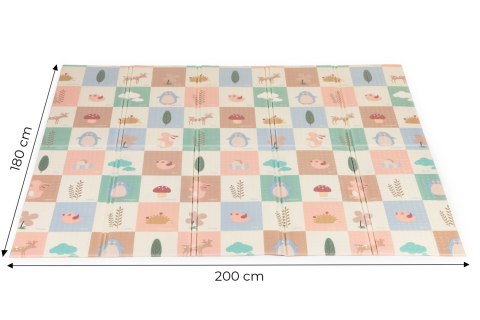 Mata Edukacyjna Piankowa Z Torbą IPLAY 200x180 Cm – Dwustronna, Las