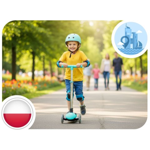 Hulajnoga Balansowa 3 Koła Ricokids Glow Koła LED Dla Dzieci 3+