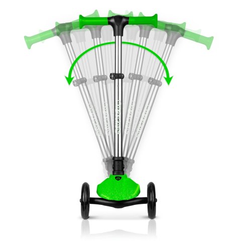 Hulajnoga Balansowa Ricokids Zielona LED Trójkołowa Świeci w Ciemności