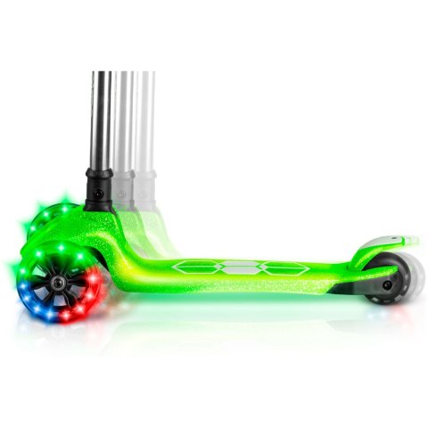 Hulajnoga Balansowa Ricokids Zielona LED Trójkołowa Świeci w Ciemności