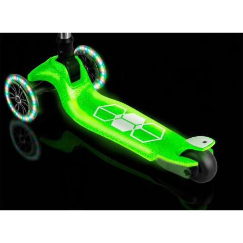 Hulajnoga Balansowa Ricokids Zielona LED Trójkołowa Świeci w Ciemności