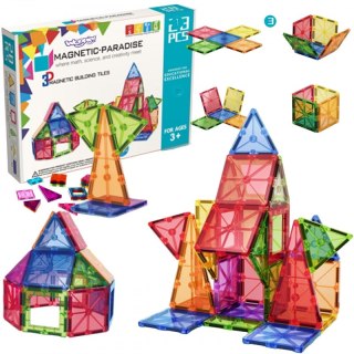 Magnetyczne Klocki Konstrukcyjne WOOPIE 28 Elementów Montessori 3D