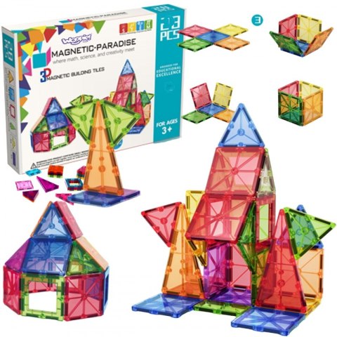 Magnetyczne Klocki Konstrukcyjne WOOPIE 28 Elementów Montessori 3D Magnetyczne Klocki Konstrukcyjne WOOPIE 28 Elementów Montessori 3D