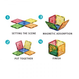 Magnetyczne Klocki Konstrukcyjne WOOPIE 28 Elementów Montessori 3D
