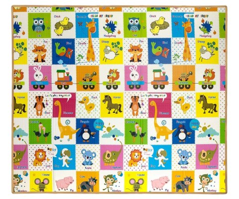 Mata Piankowa Składana Milly Mally Play Colourful Animals 197x177 cm