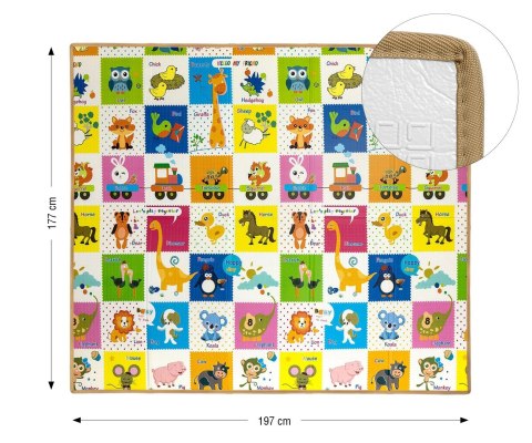 Mata Piankowa Składana Milly Mally Play Colourful Animals 197x177 cm