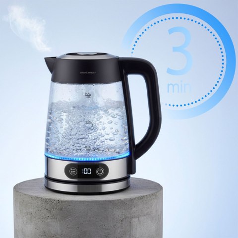 Szklany Czajnik Elektryczny Berdsen Z Regulacją Temperatury – LED, 2200W