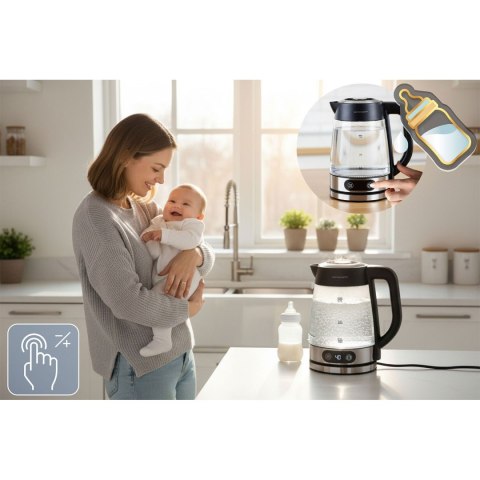 Szklany Czajnik Elektryczny Berdsen Z Regulacją Temperatury – LED, 2200W