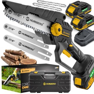 Mini Piła Łańcuchowa Humberg HM-421 – Bezszczotkowa, Akumulatorowa