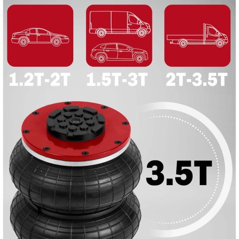 Podnośnik Pneumatyczny 3,5T Bałwanek Poduszka Humberg 15-40cm