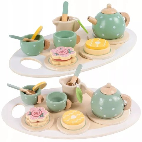 Drewniany Zestaw Do Herbaty Dla Dzieci 15 elementów 3+ , Filiżanki