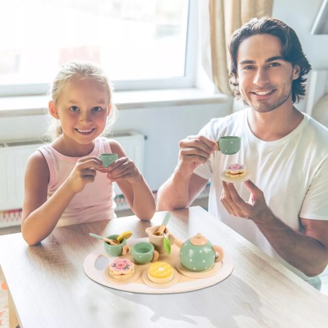 Drewniany Zestaw Do Herbaty Dla Dzieci 15 elementów 3+ , Filiżanki