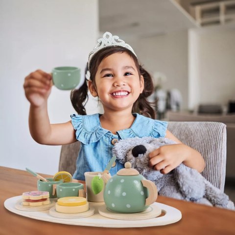 Drewniany Zestaw Do Herbaty Dla Dzieci 15 elementów 3+ , Filiżanki