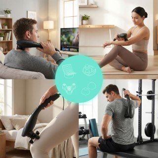 Masażer Ręczny ModernHome XB-309S Wibracyjny 20W 5 Trybów