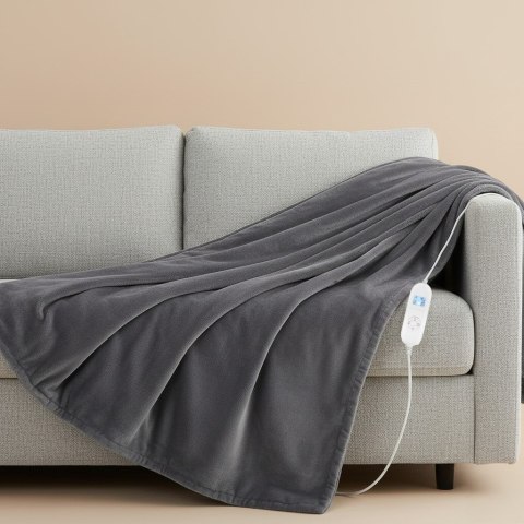 Koc Elektryczny Dwustronny 160x120 120W 9 Stopni Timer LED - Plusz, Pilot