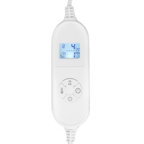 Koc Elektryczny Dwustronny 160x120 120W 9 Stopni Timer LED - Plusz, Pilot