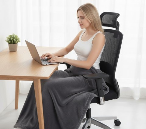 Koc Elektryczny Dwustronny 160x120 120W 9 Stopni Timer LED - Plusz, Pilot