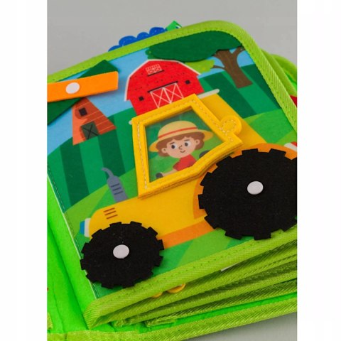 Książeczka sensoryczna filcowa Montessori farma dla dzieci 1+