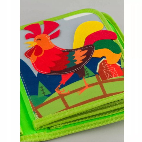 Książeczka sensoryczna filcowa Montessori farma dla dzieci 1+