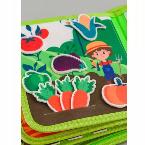 Książeczka sensoryczna filcowa Montessori farma dla dzieci 1+