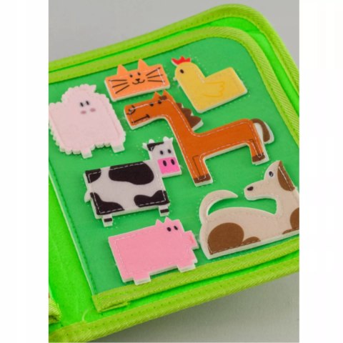 Książeczka sensoryczna filcowa Montessori farma dla dzieci 1+
