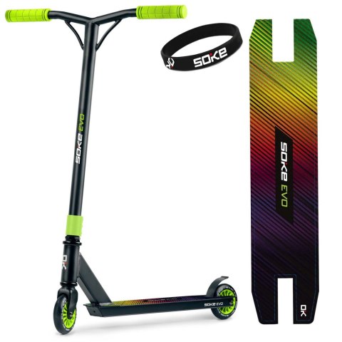 Hulajnoga Wyczynowa SOKE EVO ABEC-9 100 mm Stunt Zielona