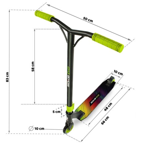 Hulajnoga Wyczynowa SOKE EVO ABEC-9 100 mm Stunt Zielona