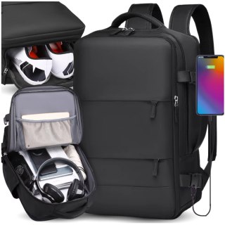 Plecak do Samolotu 40x30x20 Kabinowy USB Na Laptop 14"