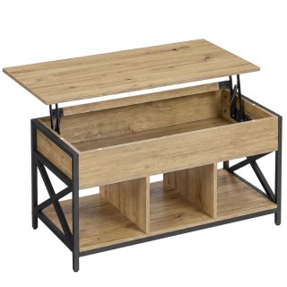 Ława Stolik Kawowy Loft Dąb Artisan Z Rozkładanym Blatem Oskar