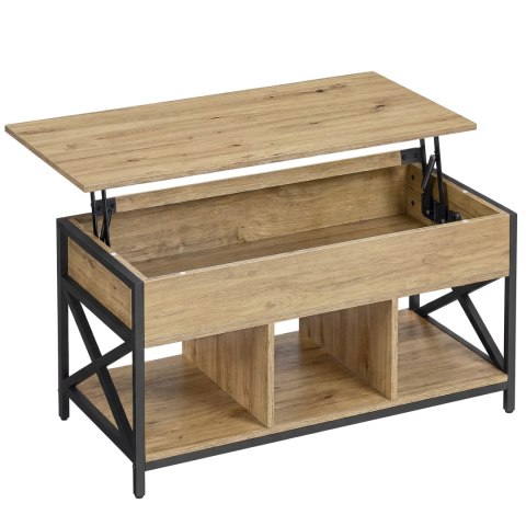 Ława Stolik Kawowy Loft Dąb Artisan Z Rozkładanym Blatem Oskar