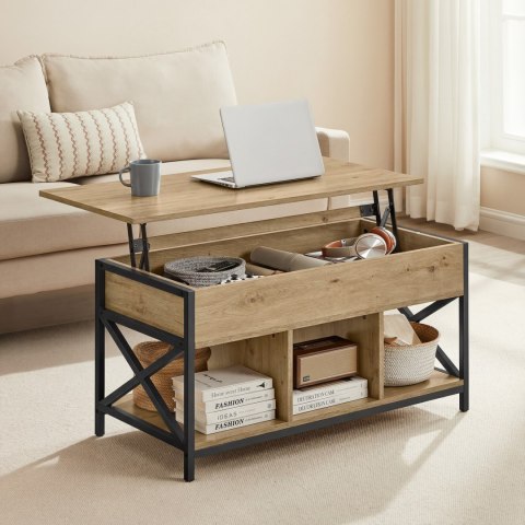 Ława Stolik Kawowy Loft Dąb Artisan Z Rozkładanym Blatem Oskar