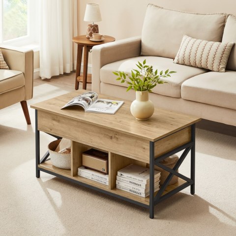 Ława Stolik Kawowy Loft Dąb Artisan Z Rozkładanym Blatem Oskar