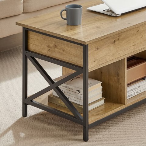 Ława Stolik Kawowy Loft Dąb Artisan Z Rozkładanym Blatem Oskar