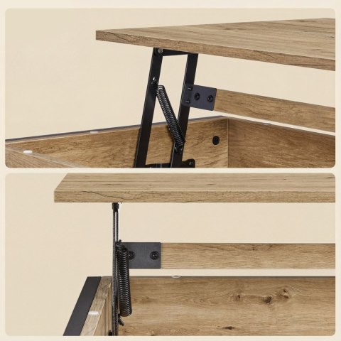 Ława Stolik Kawowy Loft Dąb Artisan Z Rozkładanym Blatem Oskar