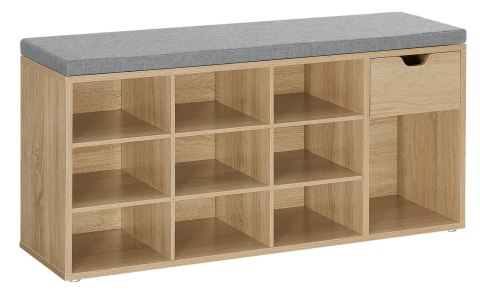 Szafka Na Buty Z Siedziskiem Sonoma Regał 10 Półek Oskar