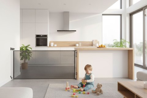 Bramka Roleta Zabezpieczająca Na Schody ECOTOYS 160 cm – Szara Roleta