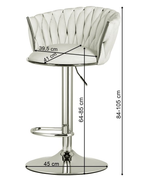 Hoker Welurowy Czarny Regulowany Obrotowy Złote Nogi Oskar