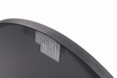 Lustro Okrągłe 50 Cm Loft Czarne Metalowa Rama Oskar