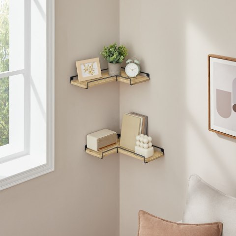 Półka Wisząca Loft Dąb Artisan Czarna Stal 40 Cm Oskar