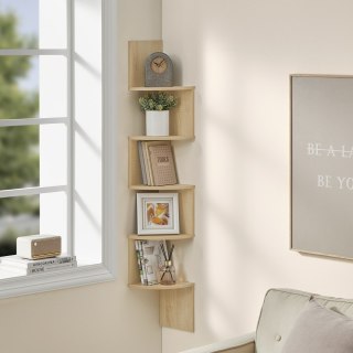 Regał Narożny 5 Półek Dąb Artisan Na Książki I Kwiaty Oskar