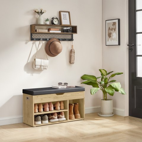 Szafka Na Buty Z Siedziskiem Dąb Artisan Regał Do Przedpokoju Oskar