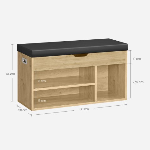 Szafka Na Buty Z Siedziskiem Dąb Artisan Regał Do Przedpokoju Oskar