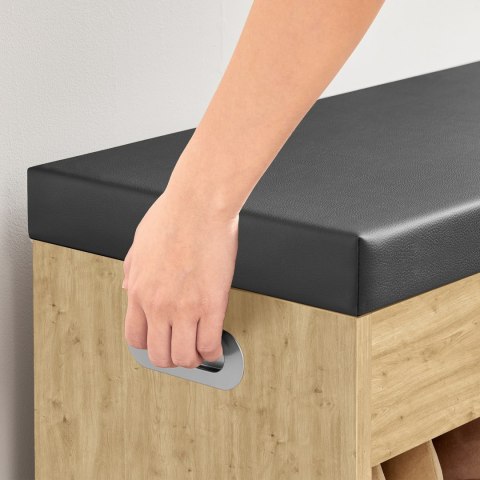 Szafka Na Buty Z Siedziskiem Dąb Artisan Regał Do Przedpokoju Oskar