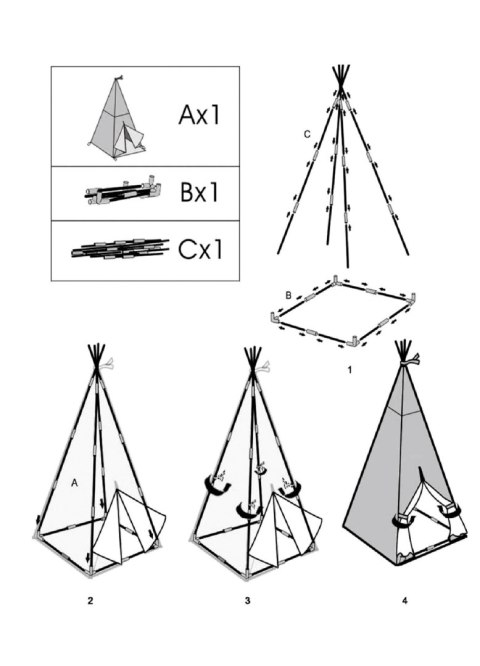 Namiot TIPI wigwam serca Namiot TIPI wigwam serca